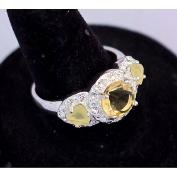 Vintage Silver Tone Champagne Ring | Size 9 | Avon | J24 - Picture 2 of 3